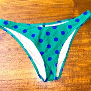 Jcrew polka dot bikini bottoms size S